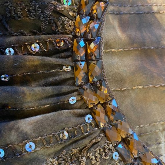 Sami & Jo sparkly sequined gem 3/4 sleeve shirt - Picture 3 of 14